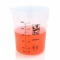 Globe Scientific 2000mL Beaker, Diamond Essentials, Griffin Style, Low Form, Printed Graduations, PP 3650-2M